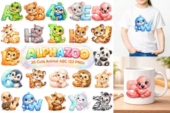 Download Cute Animal Alphabet Clipart, ABC PNG - Abc Collection