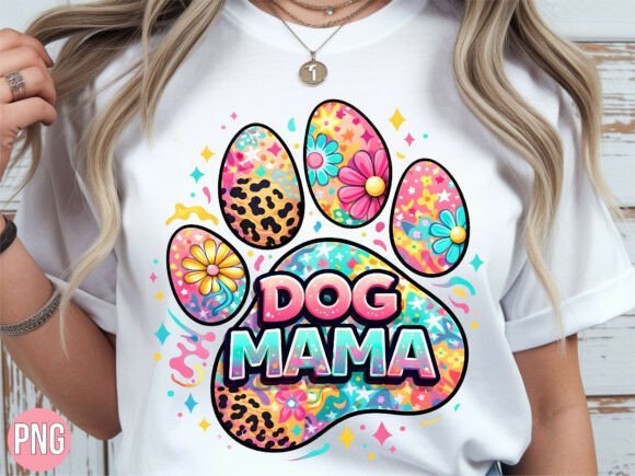 Download Dog Mama Paw Print Floral Design PNG - Premium Bundle