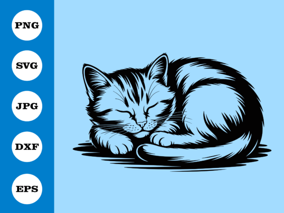 Download Sleeping Cat SVG Cute Pet Clipart - Cute pet clipart Collection
