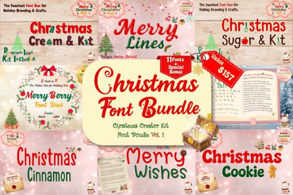 Download Christmas Font Bundle - Christmas font Collection