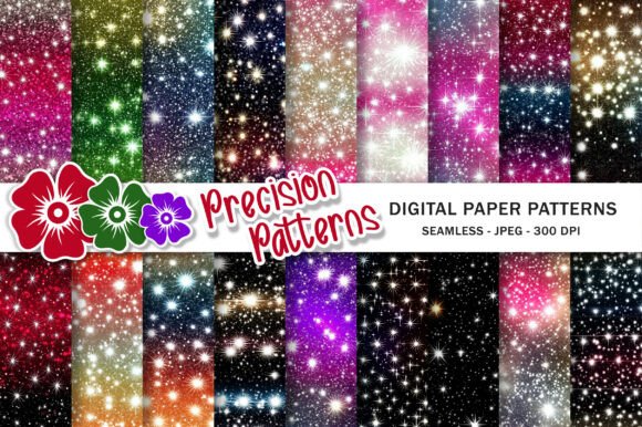 Download Seamless Sparkle Night Background Paper - Sparkle Collection