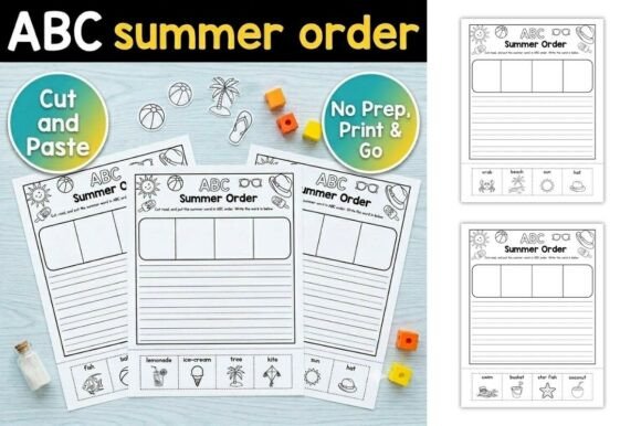 Download ABC Summer Order Worksheet for Kids - Premium Resources